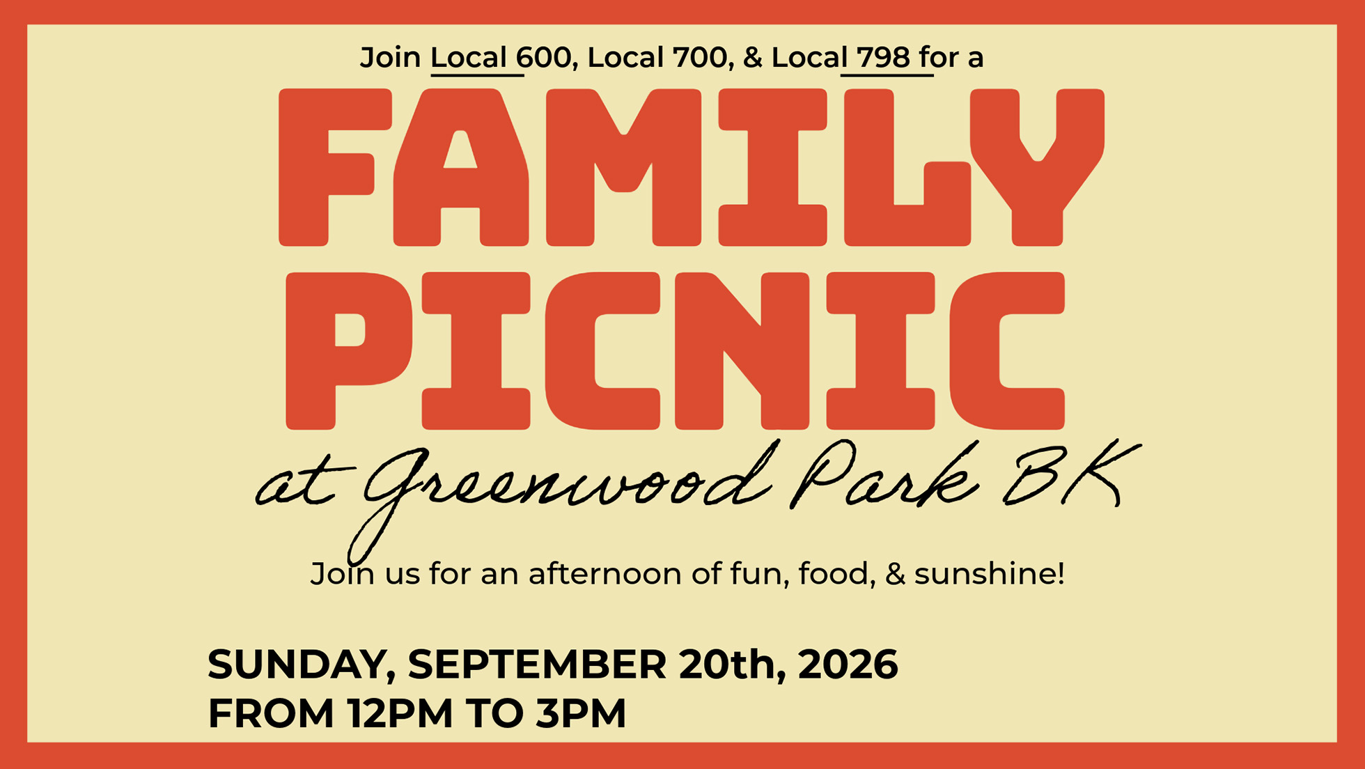 <span class=''>Family Picnic at Greenwood Park in Brooklyn</span>